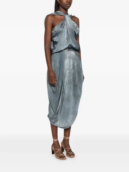 Rochie midi Uma Wang drapată albastru