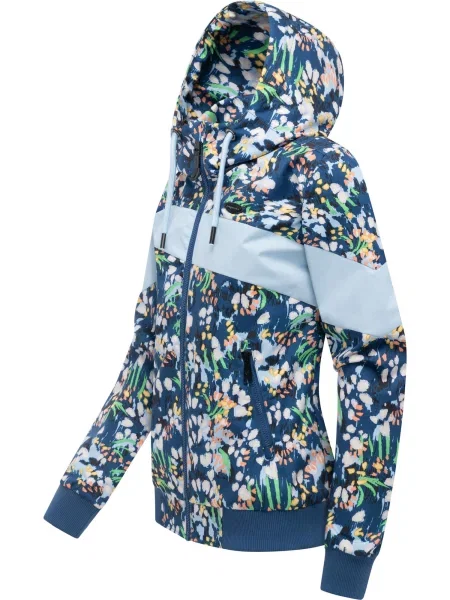 Ragwear Funkčná bunda Nuggie svetlomodrá / tmavomodrá / nefritová oranžová