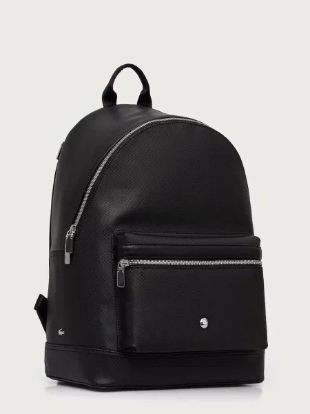 Lacoste rucsac pentru bărbați cu imitație de piele negru