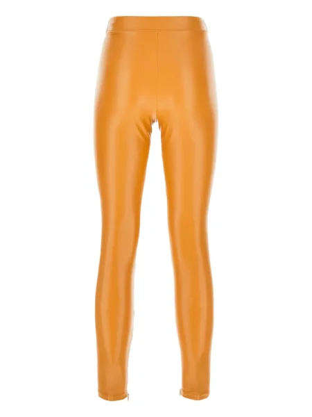 Leggings Michael Kors din piele portocaliu