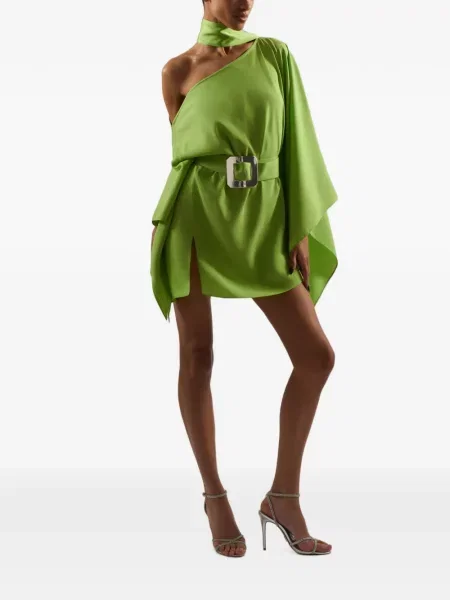 Cu centură rochie mini Taller Marmo verde