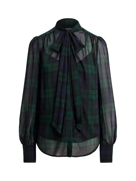 Lauren Ralph Lauren Bluză indigo / verde smarald negru