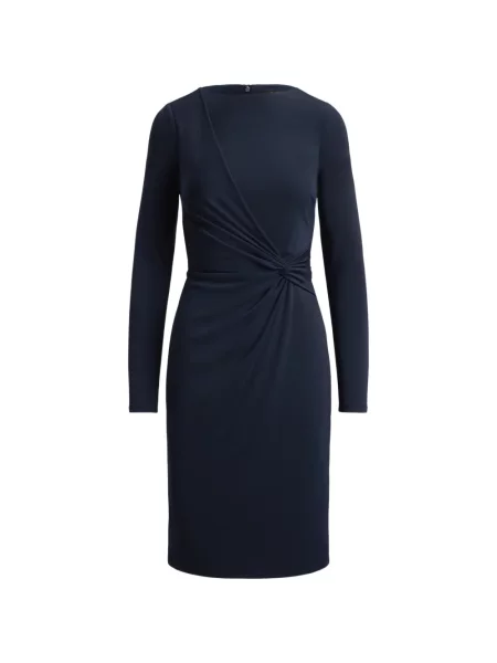 Rochie midi Lauren Ralph Lauren din jerseu albastru