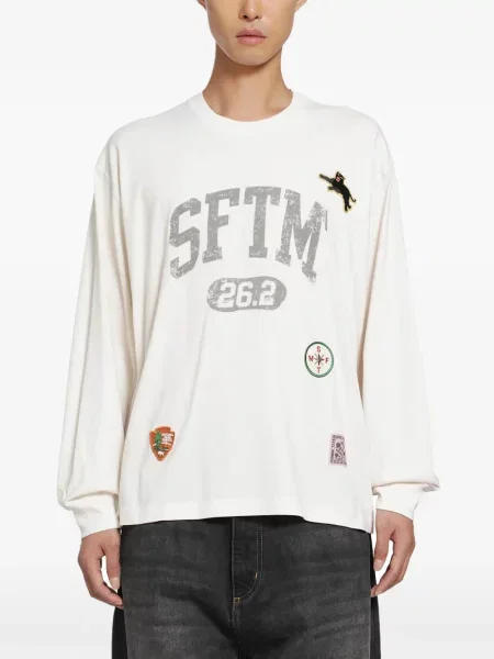 Tricou Song For The Mute cu decolteu rotund alb