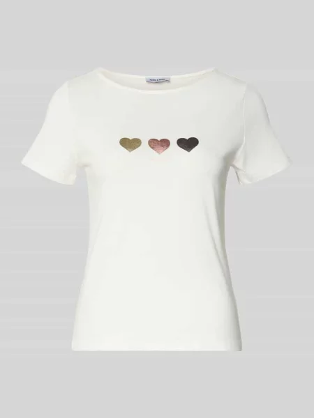 T-shirt z nadrukiem z motywem More & More biała