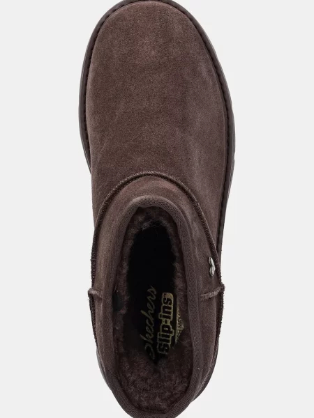 Velúr csizma Skechers barna