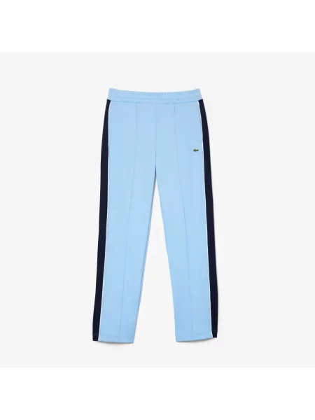 Lacoste Spodnie Dresowe Colourblock Interlock Cotton niebieskie