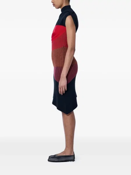 Rochie midi Kiko Kostadinov asimetrică negru