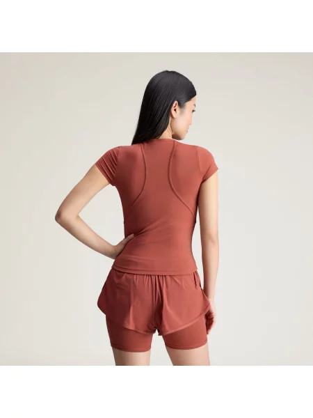 Adidas by Stella McCartney T-shirt treningowy brązowa