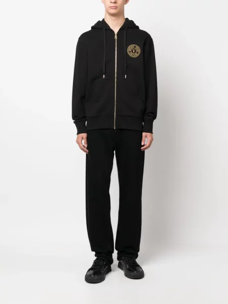 Hoodie Versace Jeans Couture με κέντημα μαύρο
