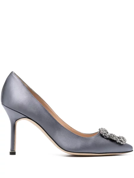 Pantofi cu toc Manolo Blahnik din satin