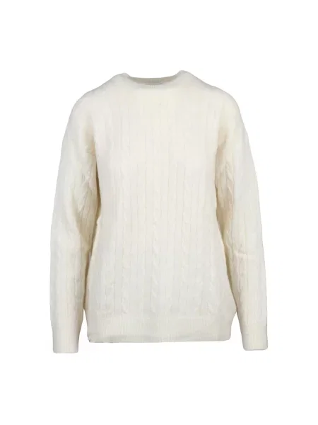 Sweter Ballantyne wełniany biały