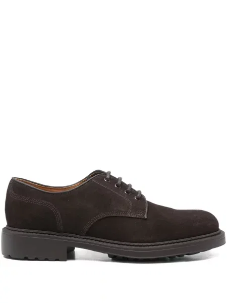 Pantofi derby Doucal's din piele de căprioară maro