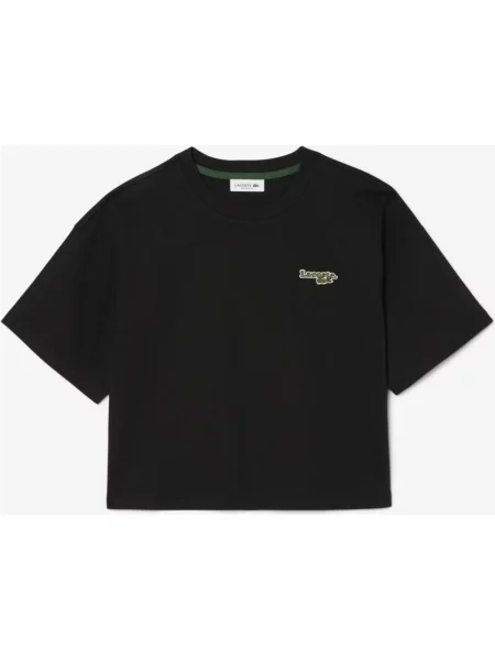 Koszulka Lacoste Retro Logo z krótkim rękawem 32 czarna