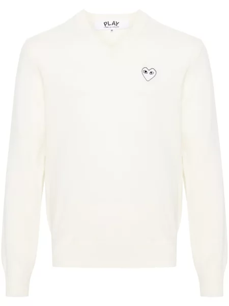 Pulover Comme Des Garcons Play de lână cu motiv cu inimi