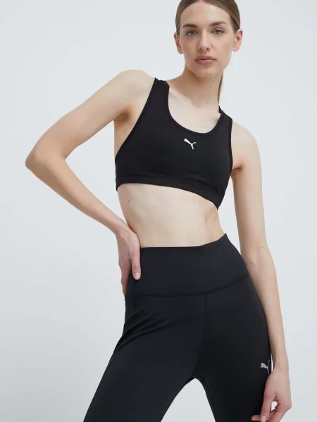 Спортен сутиен Puma с десен черно