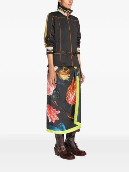 Geacă Dries Van Noten din jerseu alergare negru