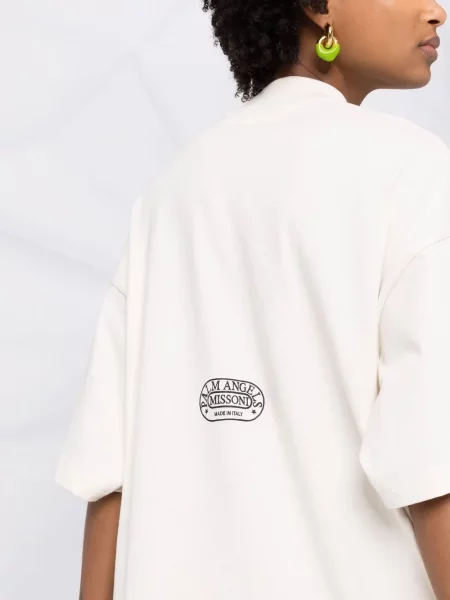 Rochie tip cămașă Palm Angels alb