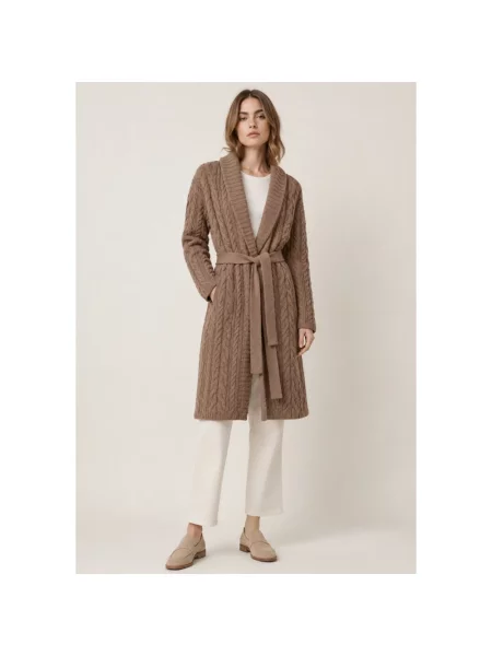Kardigan Max Mara wełniany brązowy