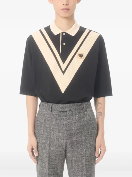 Polo Valentino Garavani cu broderie negru