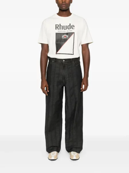 Tricou Rhude cu imagine alb