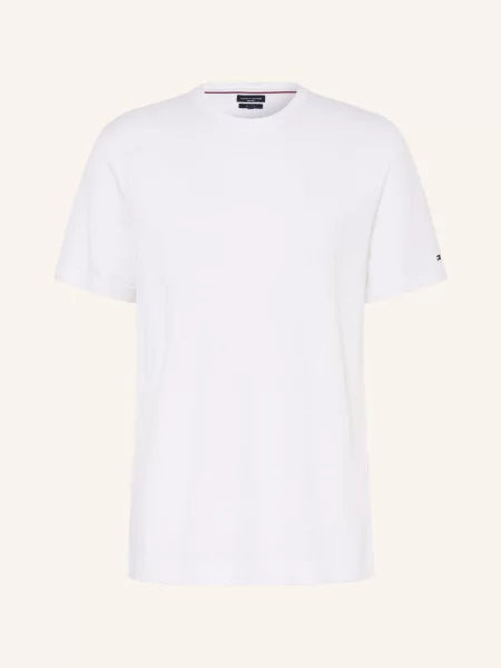 Tommy Hilfiger Lněné Tričko bílá