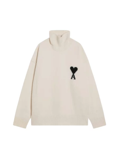 Sweter Ami Paris beżowy