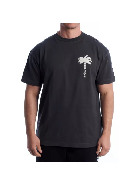 Tricou Palm Angels cu imagine gri