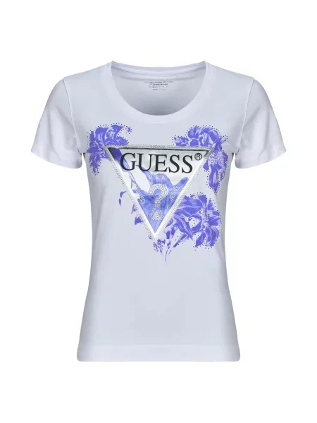 Majica Guess s cvetličnim vzorcem bela