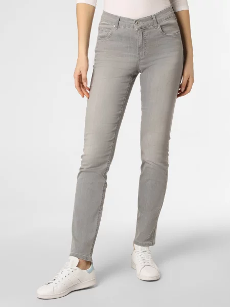 Jeansy o kroju slim fit z 5 model ‘CICI’ Angels szare