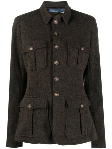 Rastezanje košulja Polo Ralph Lauren ošišan s herringbone uzorkom plava