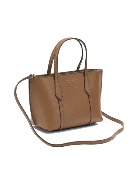Shopperka Tory Burch skórzana brązowa