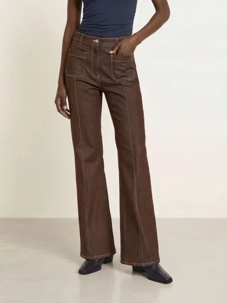 Reiss Flared Džíny Sakura 14 brown hnědé