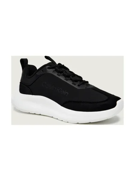 Sneakerși Calvin Klein din piele negru