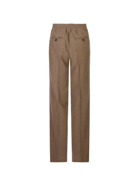Pantaloni Kiton cu cordon maro