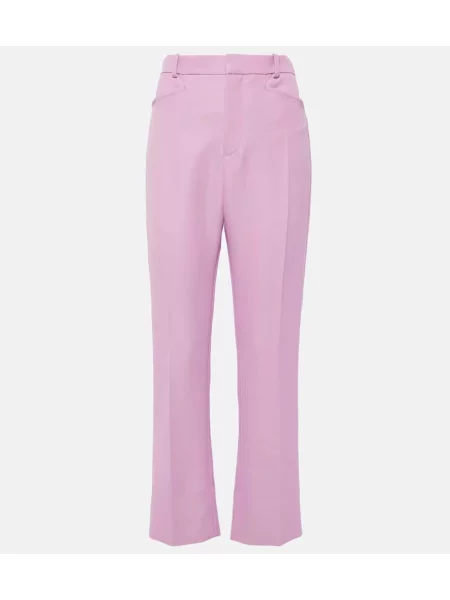 Pantaloni Tom Ford de lână roz