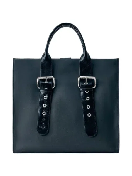 Geantă shopper Vivienne Westwood cu cataramă negru