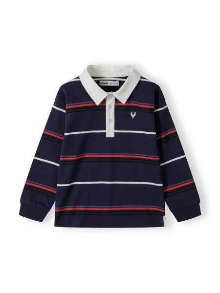 MINOTI Tricou albastru închis / roșu / negru alb