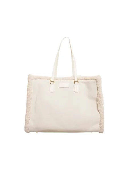 Shopperka My Best Bags skórzana teddy biała