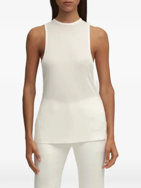 Top Brandon Maxwell din jerseu alb