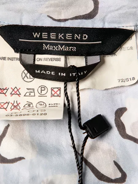 Bluză de mătase Weekend Max Mara de mătase albastru