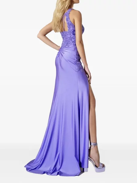 Rochie maxi Allure cu un umăr gol de costum violet