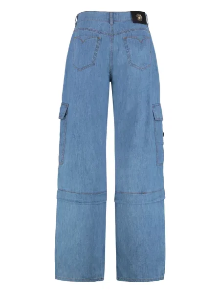 Παντελόνι cargo Versace Jeans Couture με αγκράφα μπλε