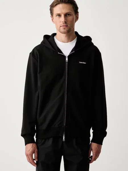 Calvin Klein hanorac cu și glugă pentru bărbați cu negru