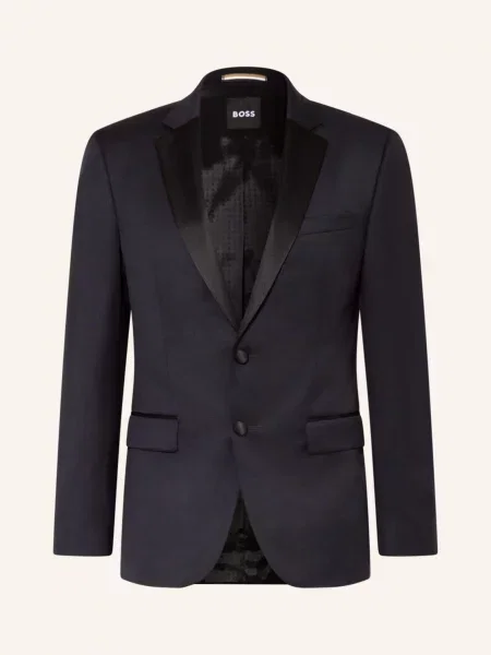 Boss Marynarka Smokingowa Huge Slim Fit blau czarna