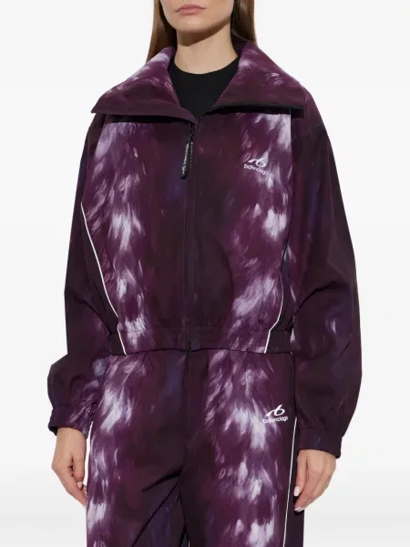 Gulerat geacă Balenciaga cu legături violet