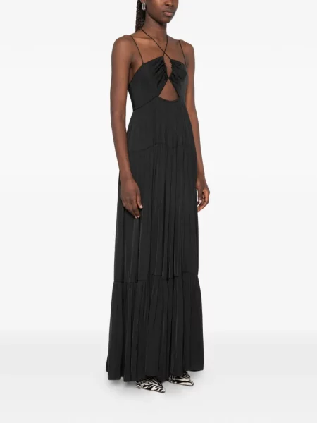 Rochie maxi Patrizia Pepe din satin negru