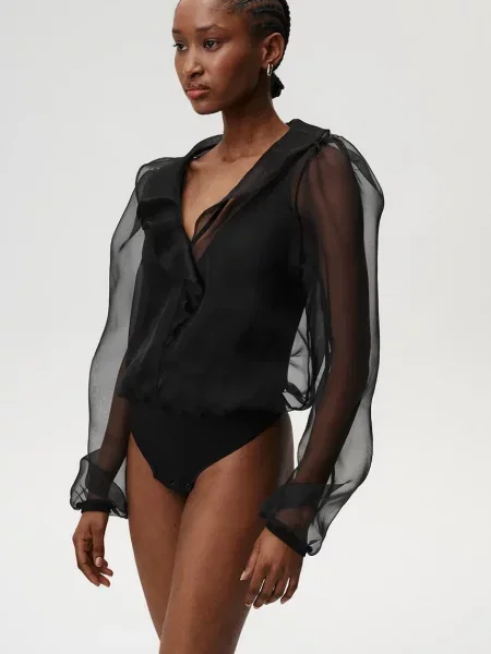 Шовкова класична блуза Undress Code чорна