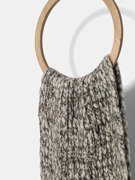 Шарф з вовною MAX&Co. візерунок білий