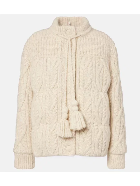 Kardigan Moncler Grenoble wełniany biały